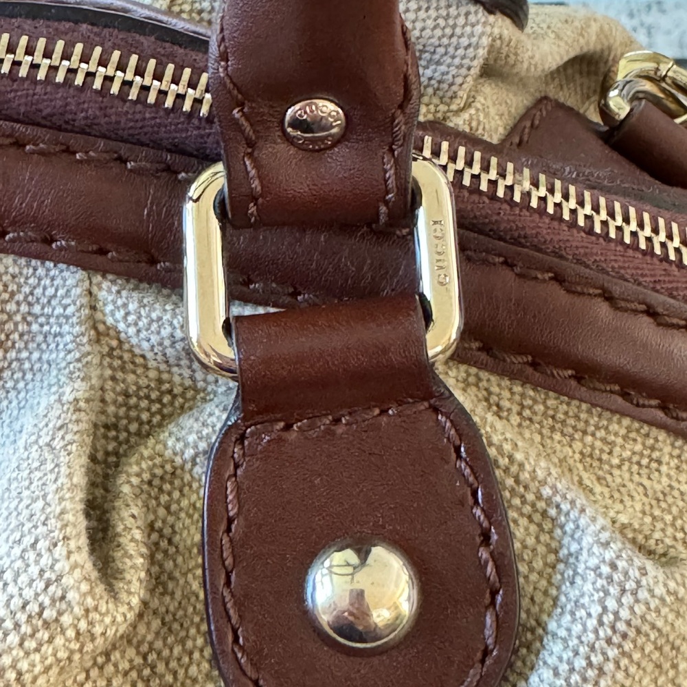 EUC Gucci GG Canvas Sukey Boston Bag (Beige) - Picture 7 of 16